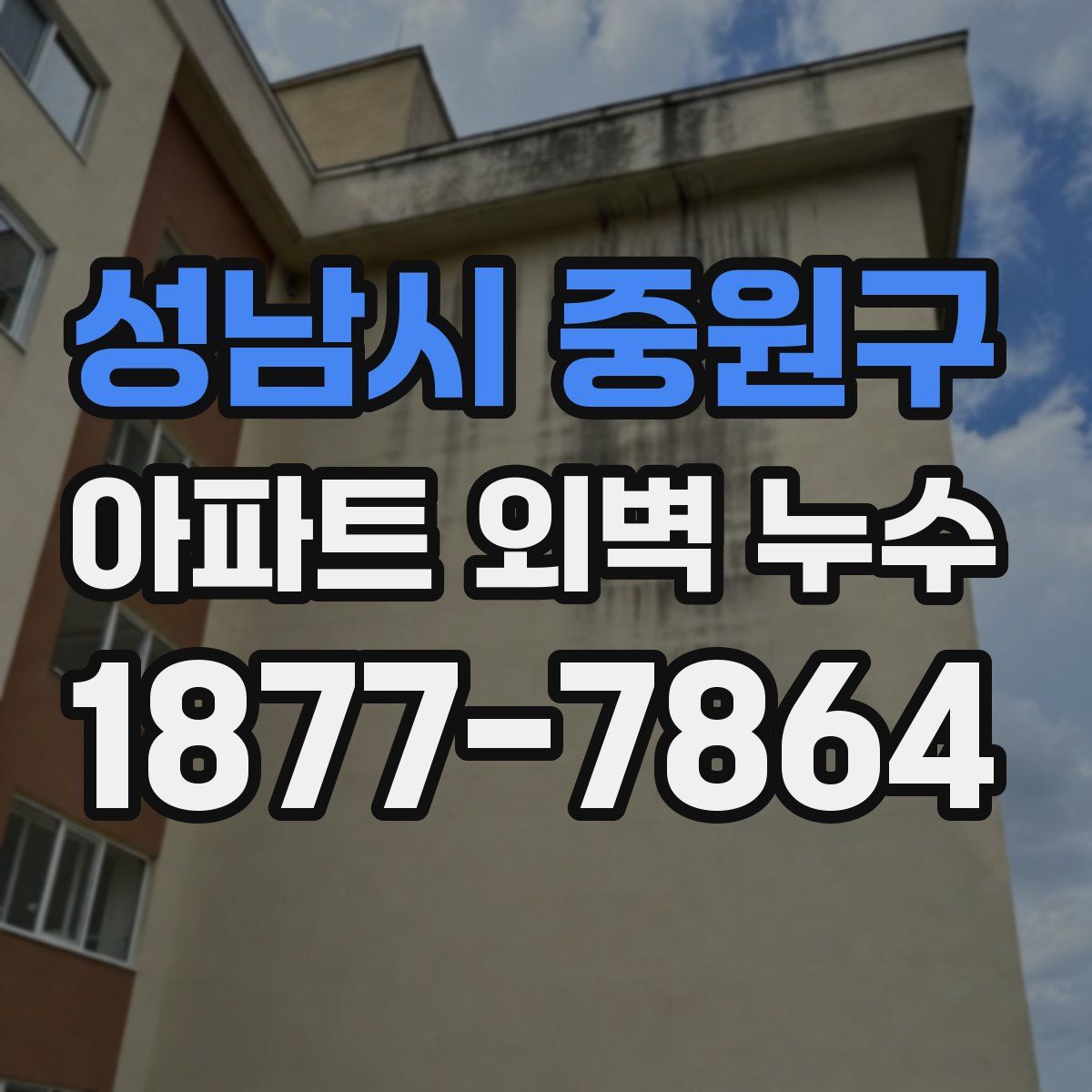 성남시 중원구 아파트 외벽 누수