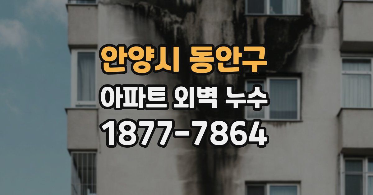 안양시 동안구 아파트 외벽 누수