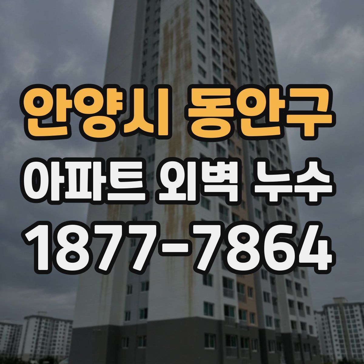 안양시 동안구 아파트 외벽 누수
