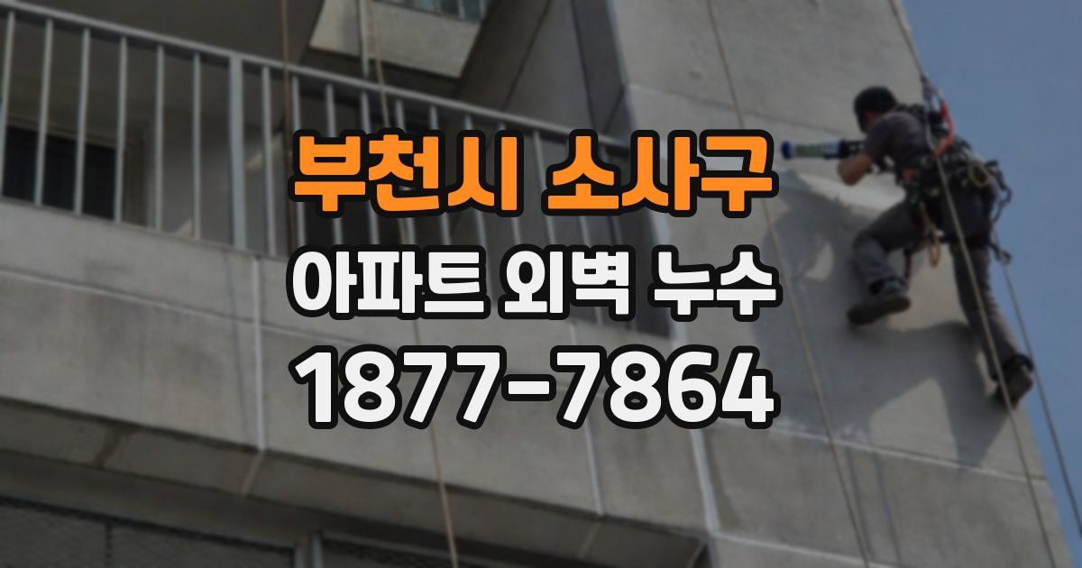 부천시 소사구 아파트 외벽 누수