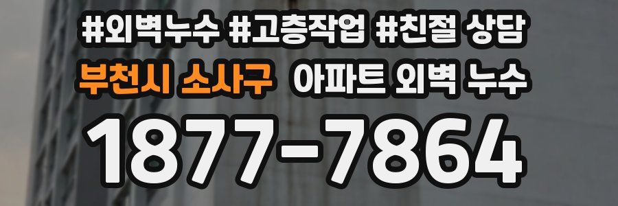 부천시 소사구 아파트 외벽 누수