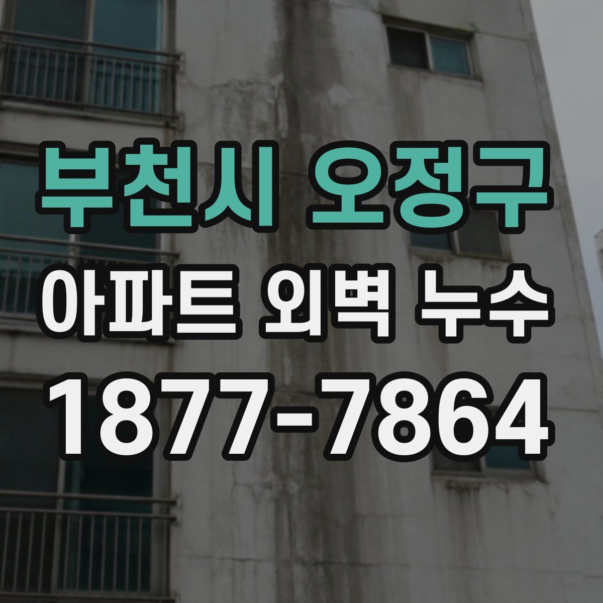 부천시 오정구 아파트 외벽 누수