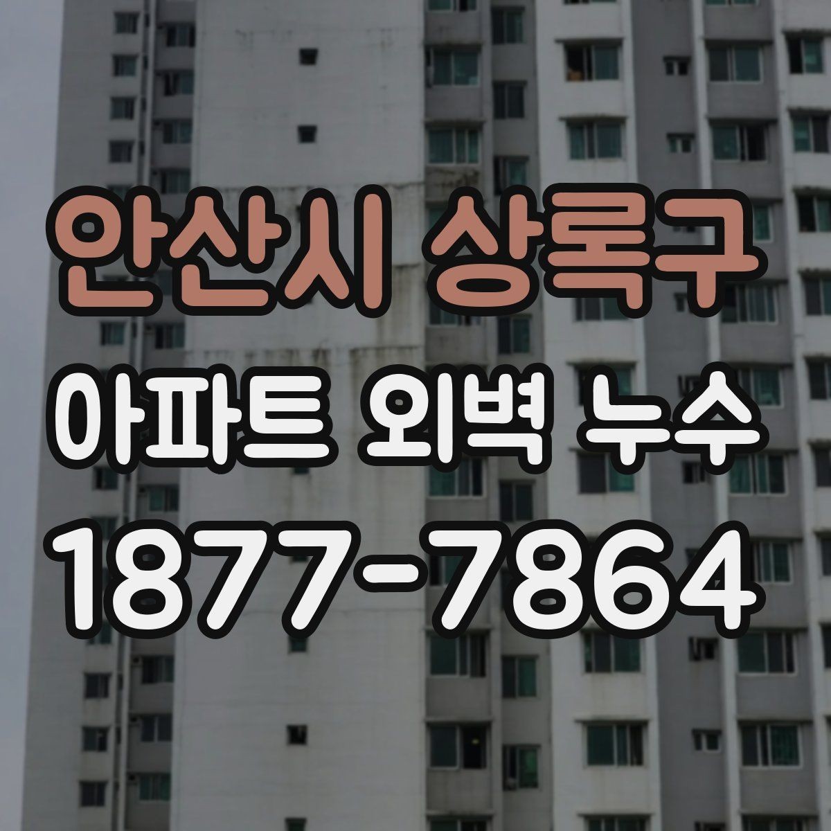 안산시 상록구 아파트 외벽 누수 외벽 균열의 흔적과의 관련성