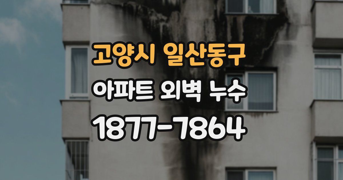 고양시 일산동구 아파트 외벽 누수