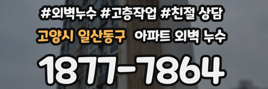 고양시 일산동구 아파트 외벽 누수