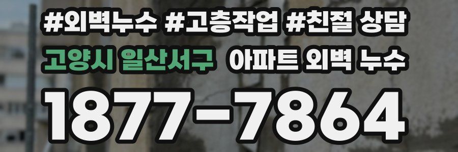 고양시 일산서구 아파트 외벽 누수