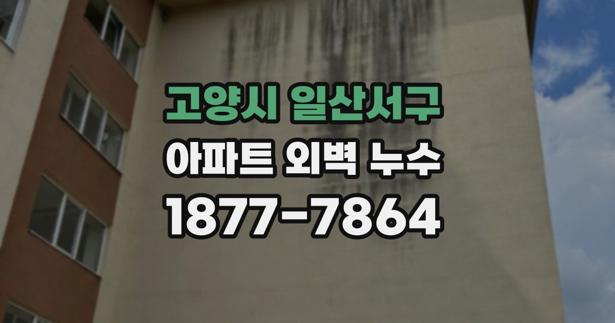 고양시 일산서구 아파트 외벽 누수