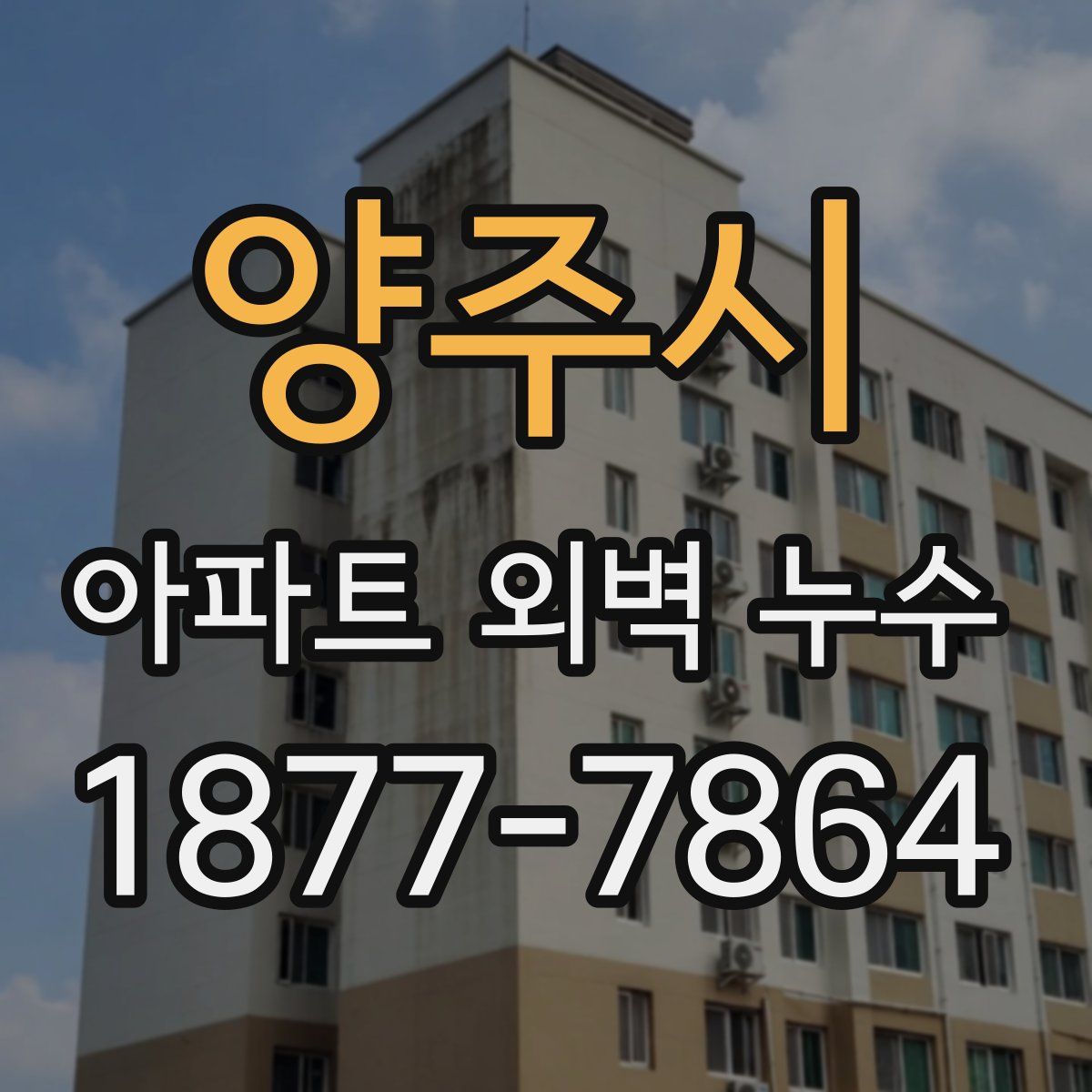 양주시 아파트 외벽 누수