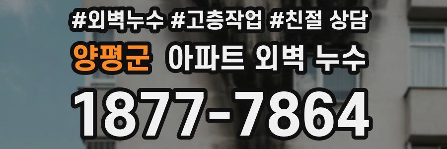 양평군 아파트 외벽 누수