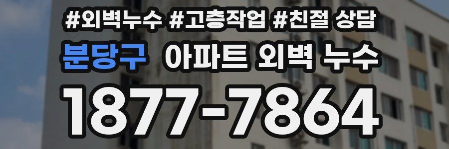 분당구 아파트 외벽 누수