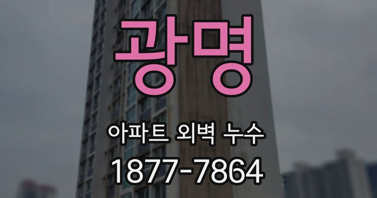 광명 아파트 외벽 누수