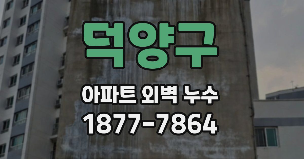 덕양구 아파트 외벽 누수