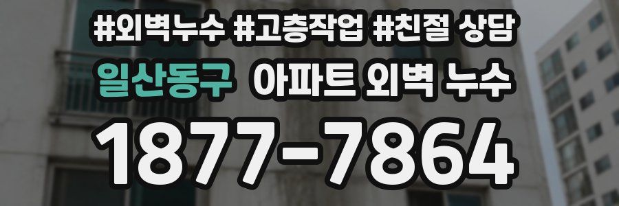 일산동구 아파트 외벽 누수