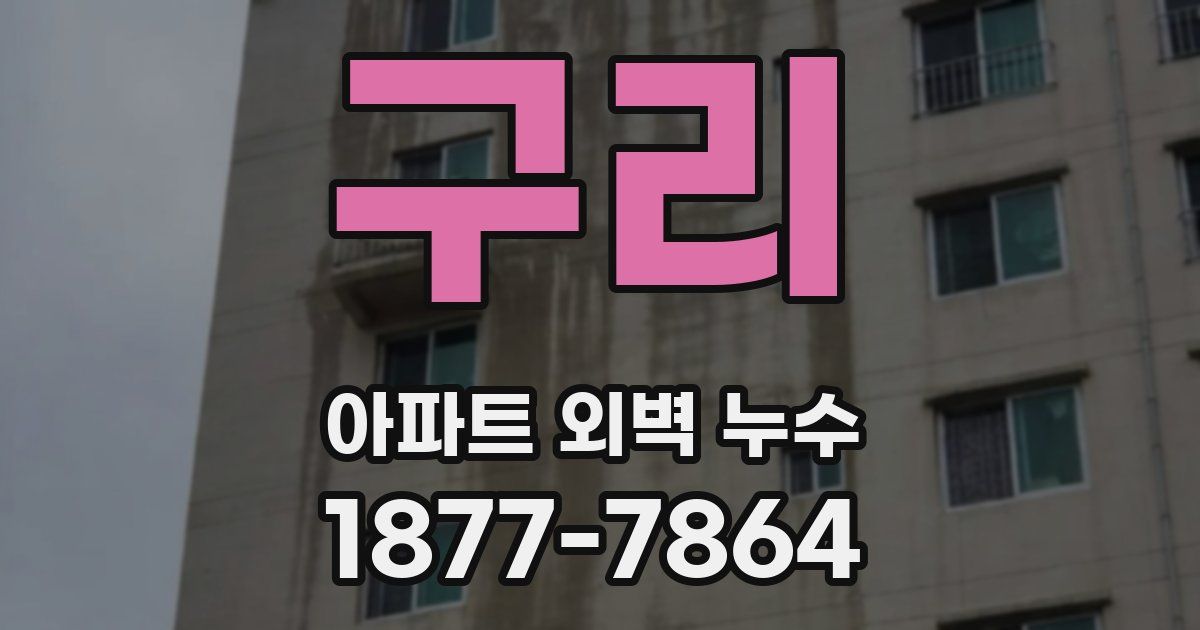 구리 아파트 외벽 누수
