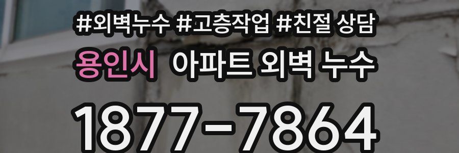 용인시 아파트 외벽 누수