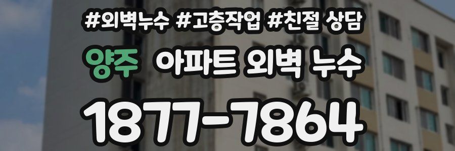 양주 아파트 외벽 누수