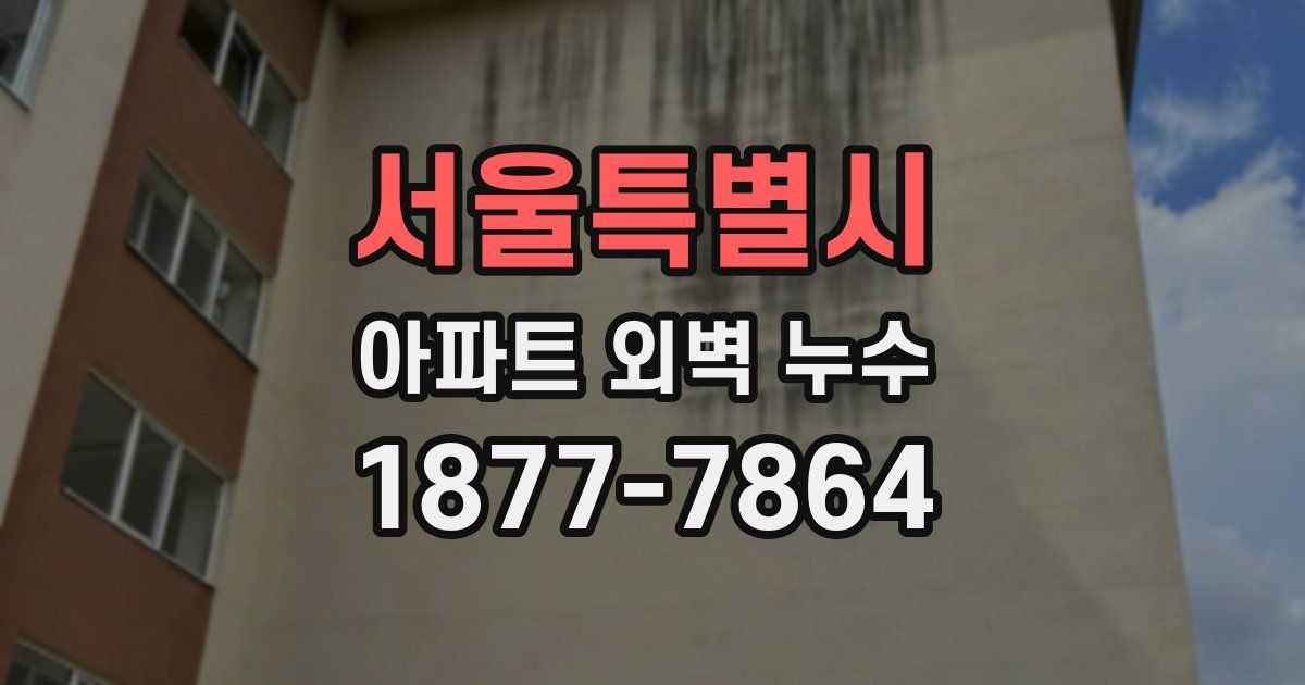 서울특별시 아파트 외벽 누수