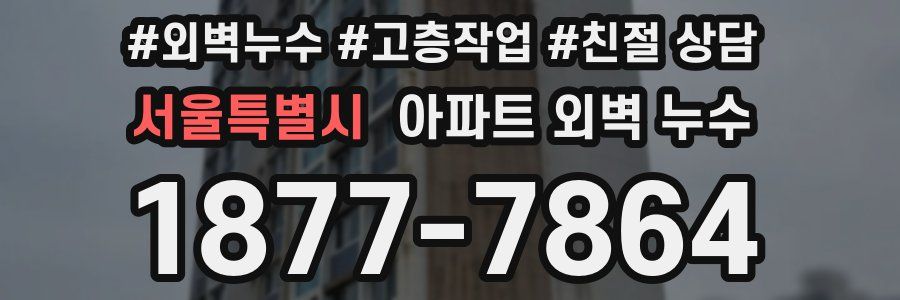 서울특별시 아파트 외벽 누수