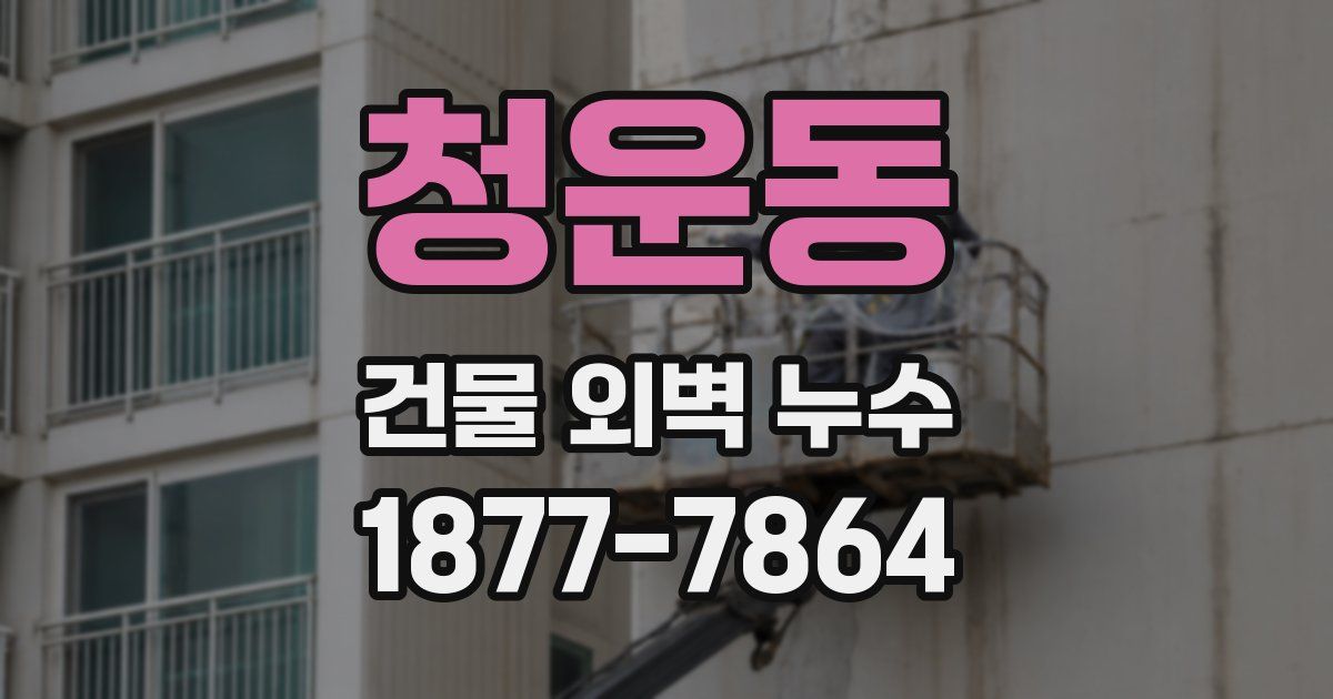 청운동 건물 외벽 누수