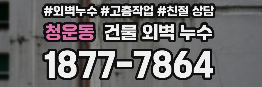 청운동 건물 외벽 누수