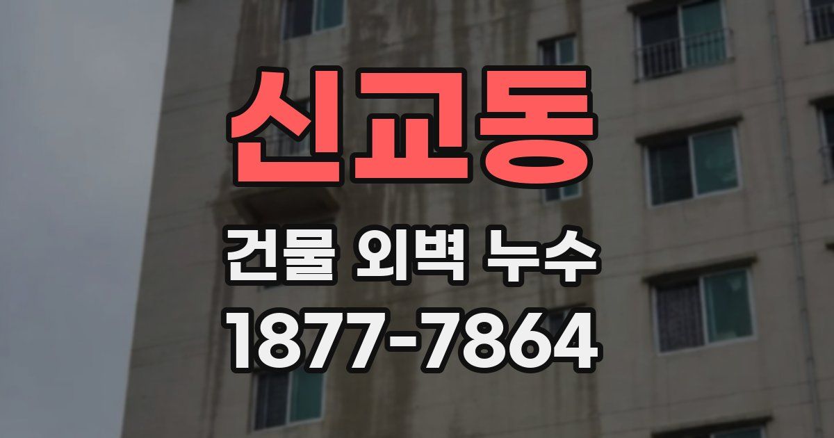 신교동 건물 외벽 누수