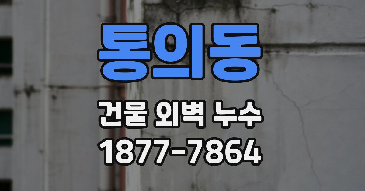 통의동 건물 외벽 누수