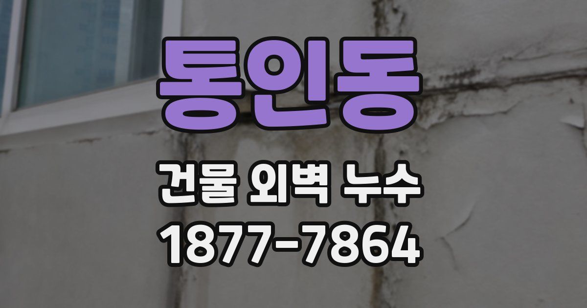 통인동 건물 외벽 누수