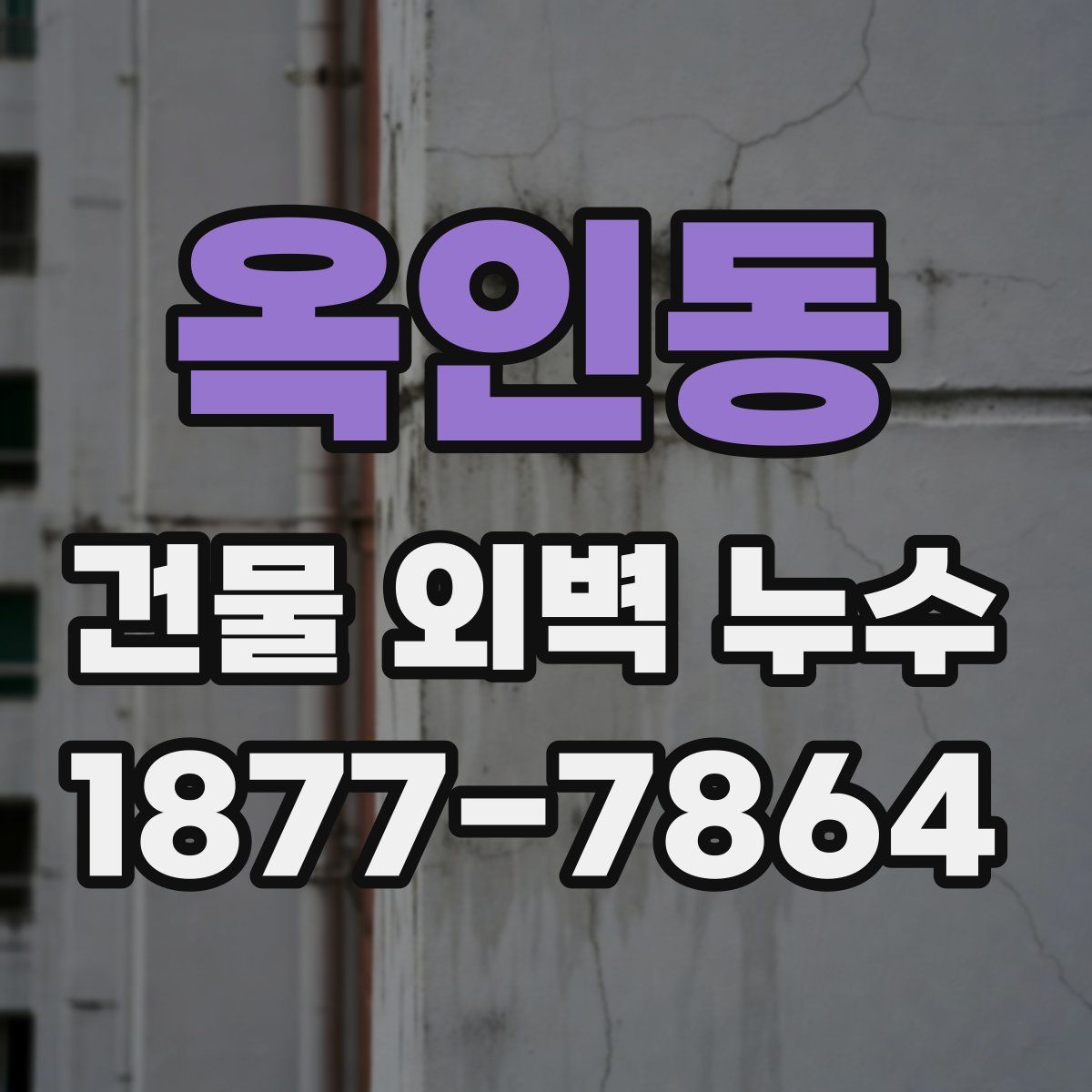 옥인동 건물 외벽 누수