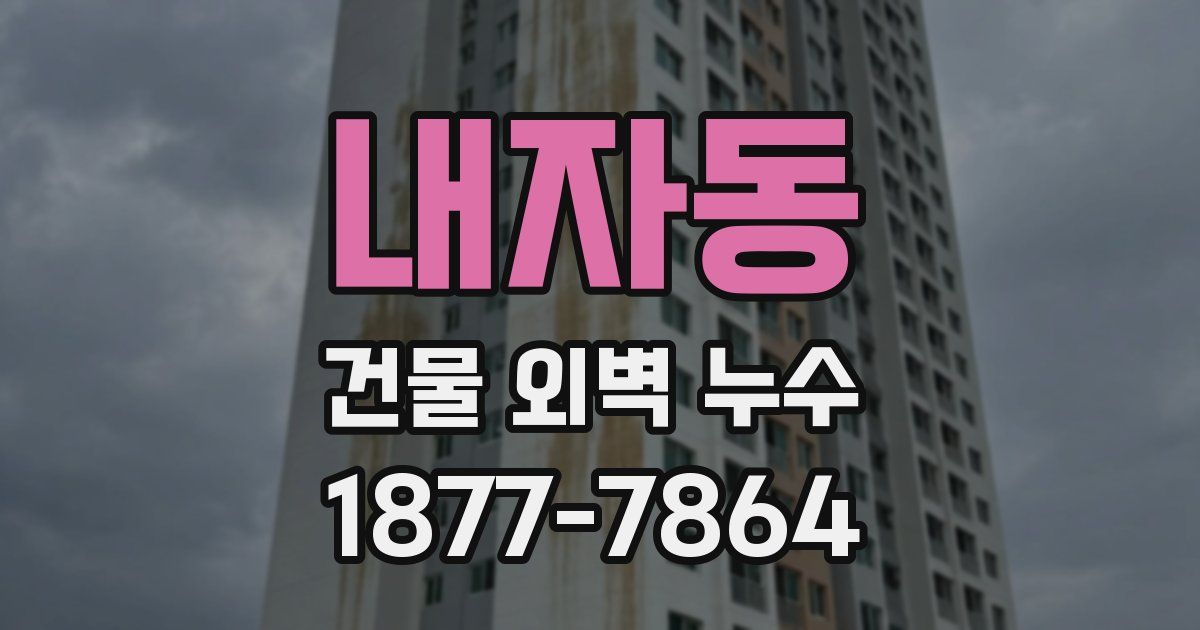내자동 건물 외벽 누수