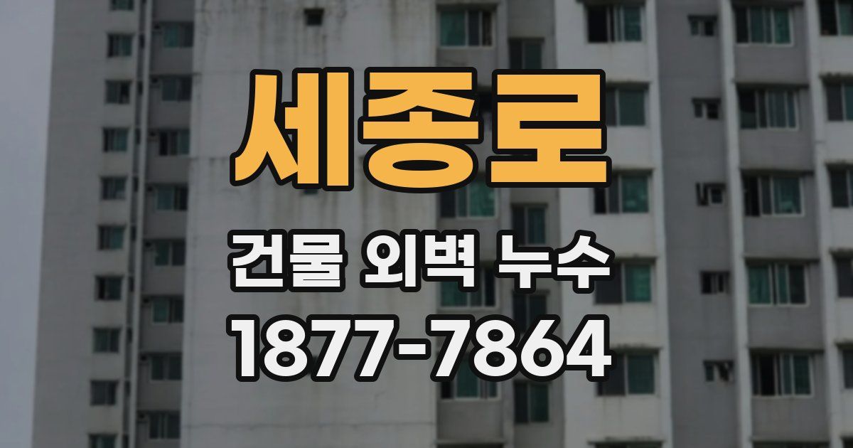 세종로 건물 외벽 누수