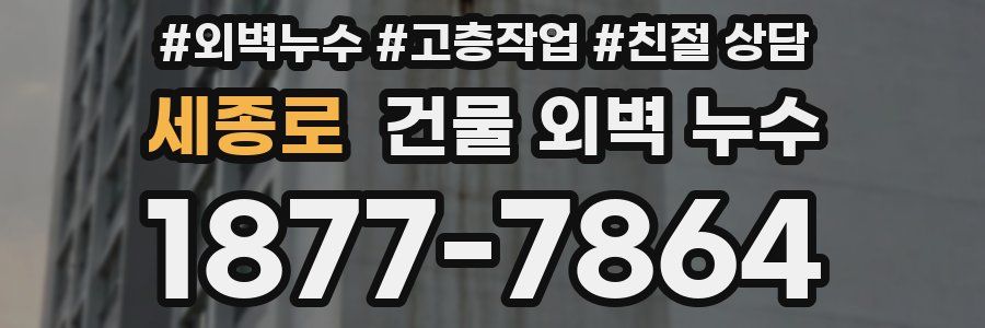 세종로 건물 외벽 누수