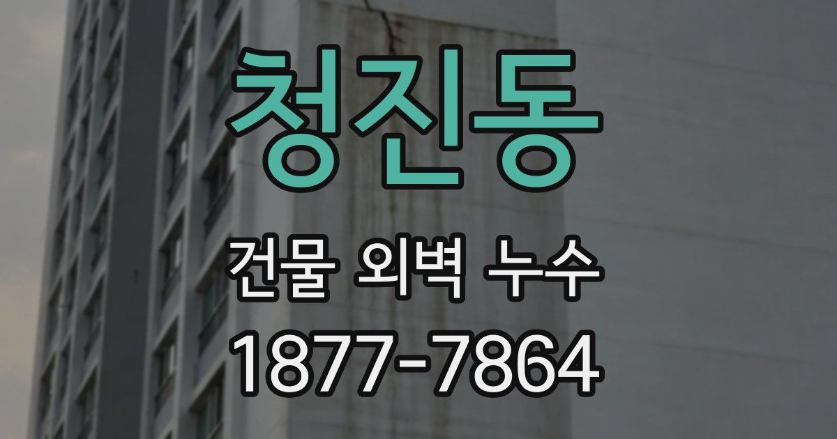 청진동 건물 외벽 누수