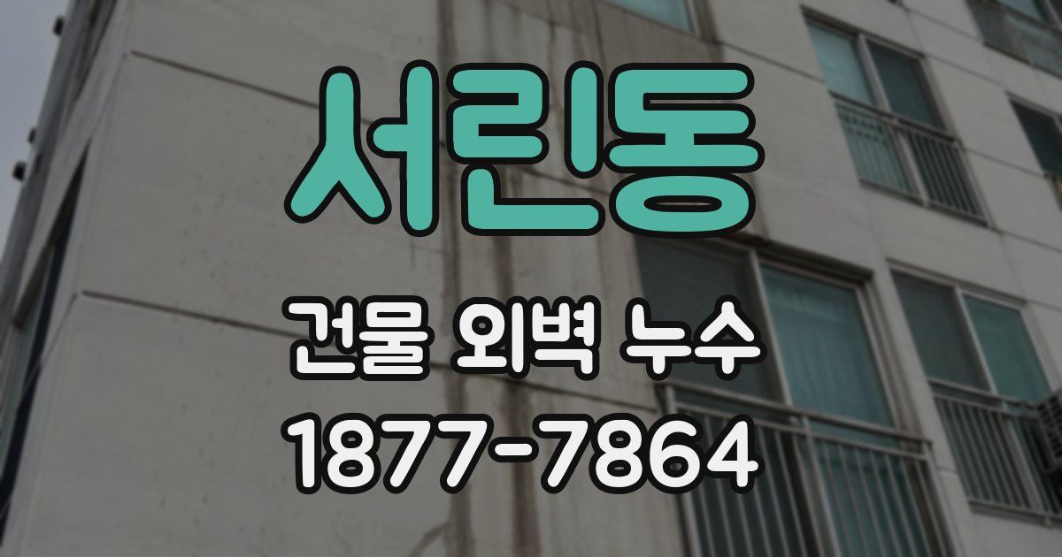 서린동 건물 외벽 누수