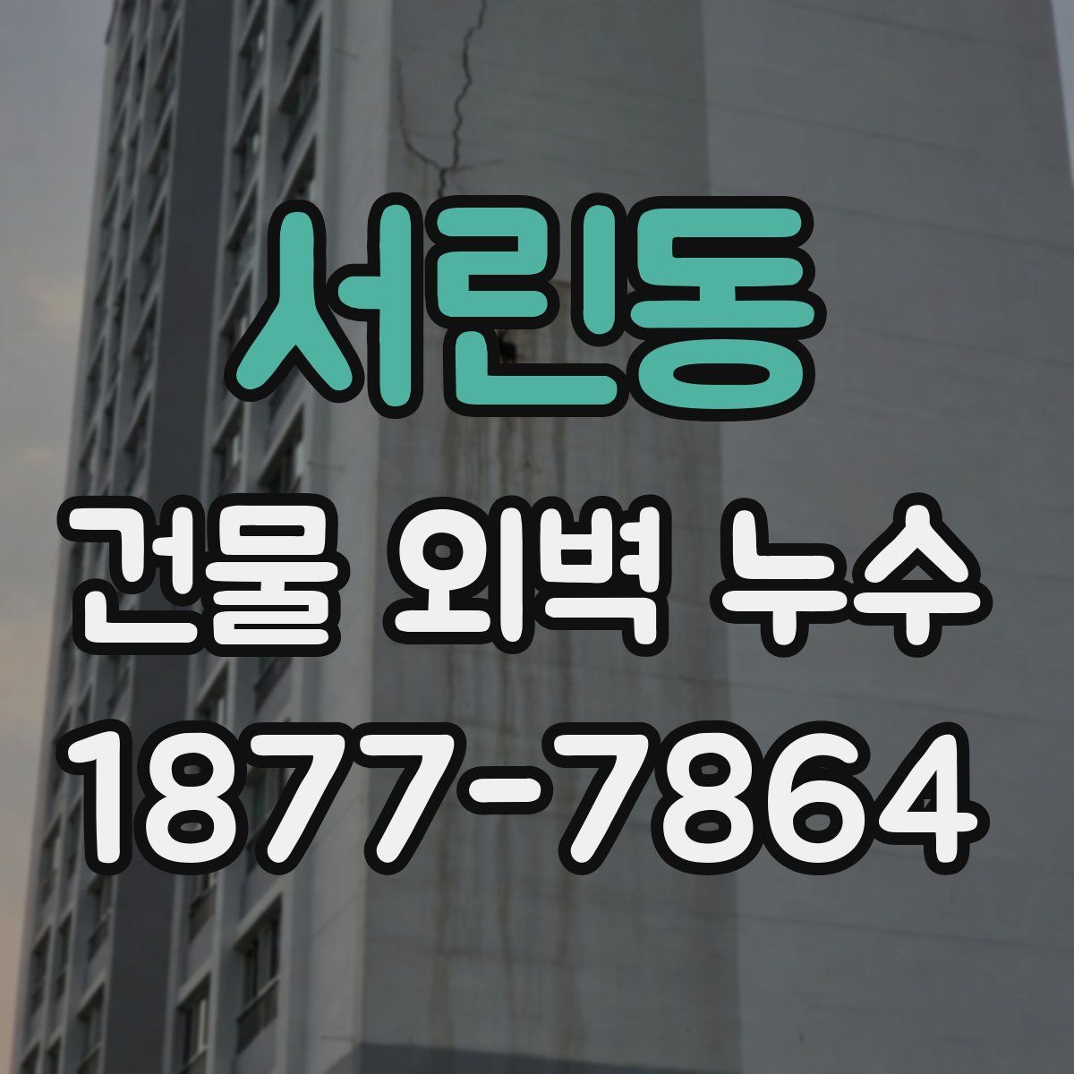 서린동 건물 외벽 누수