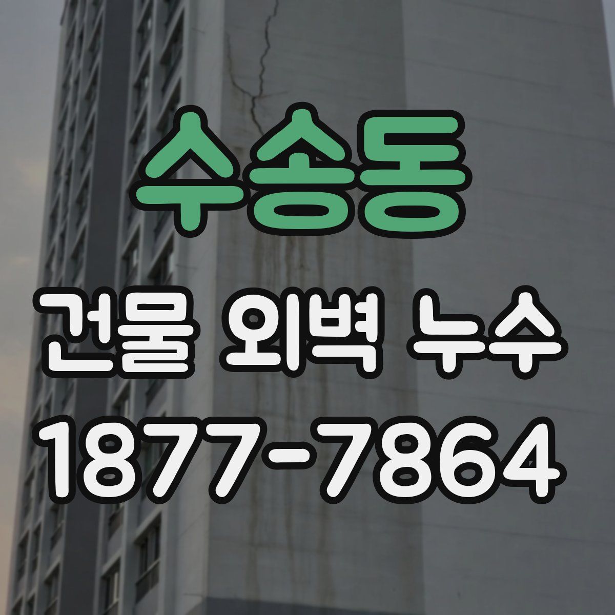 수송동 건물 외벽 누수