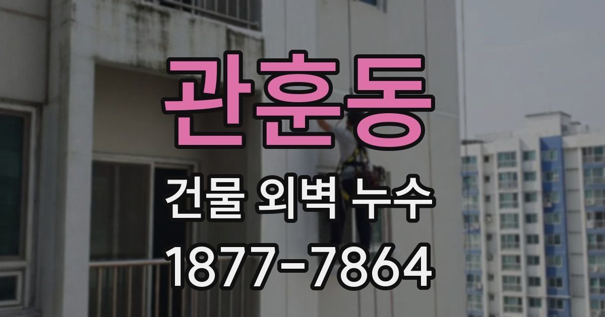 관훈동 건물 외벽 누수