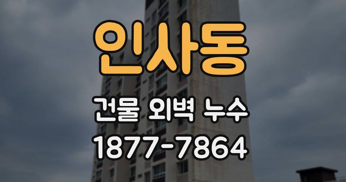 인사동 건물 외벽 누수