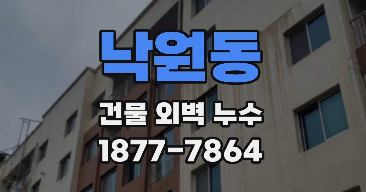 낙원동 건물 외벽 누수