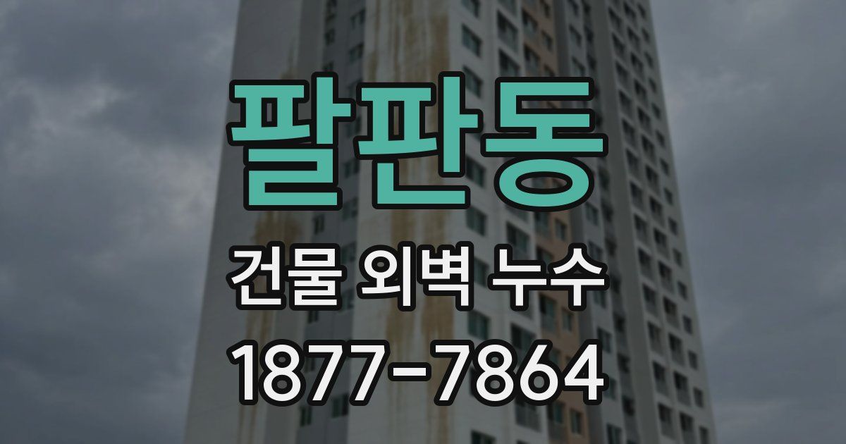 팔판동 건물 외벽 누수