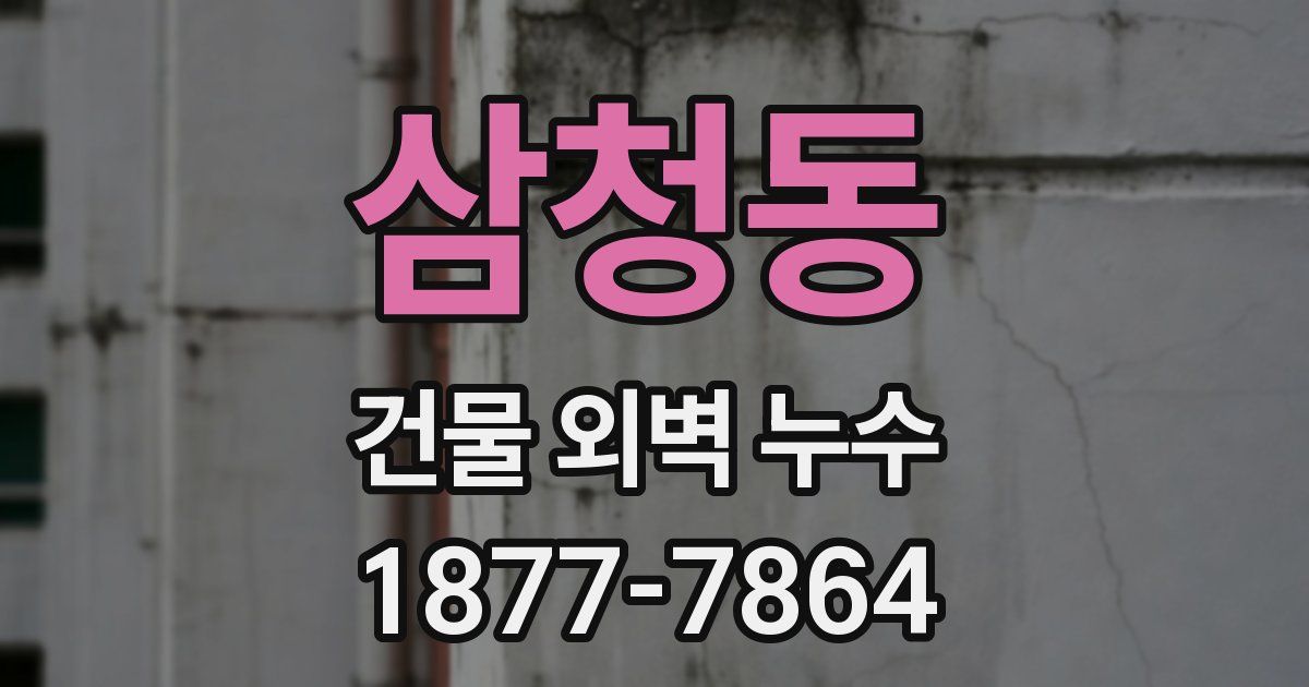 삼청동 건물 외벽 누수