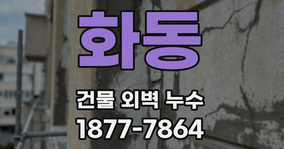 화동 건물 외벽 누수