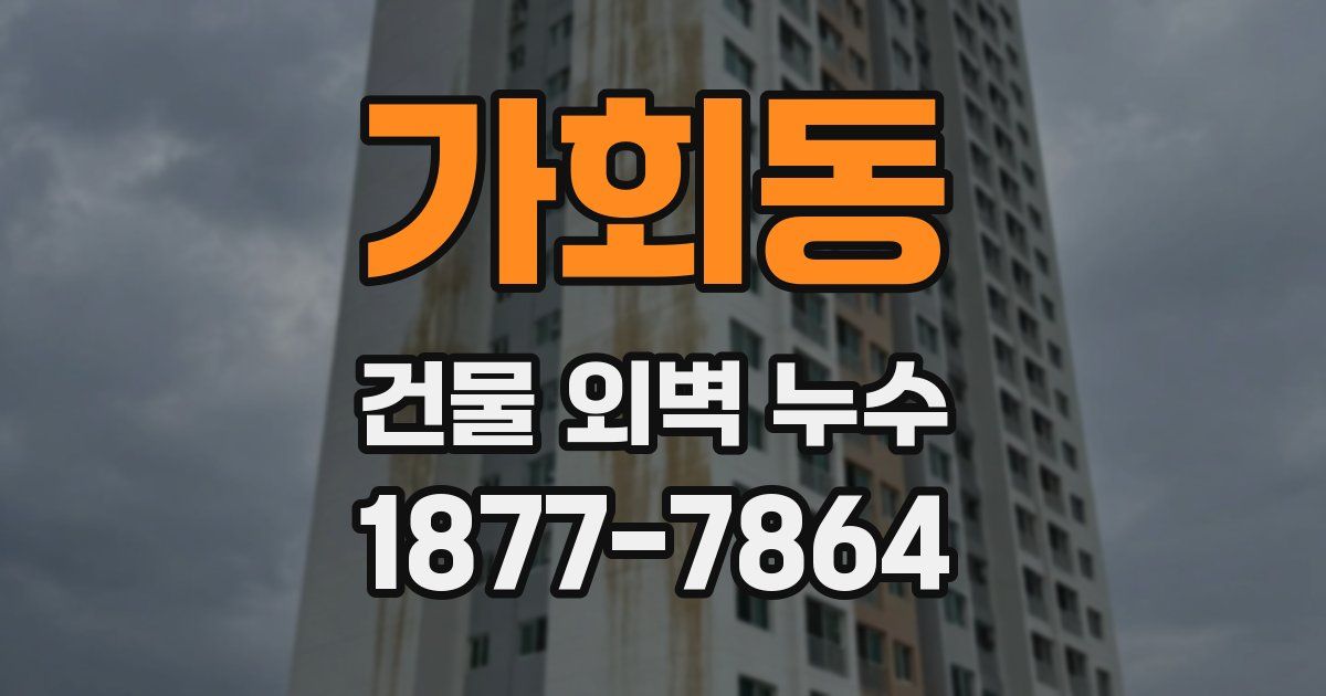 가회동 건물 외벽 누수