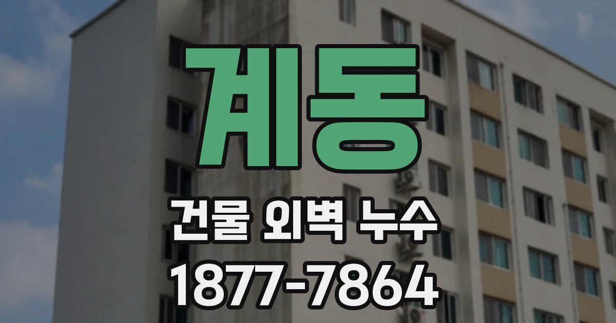 계동 건물 외벽 누수