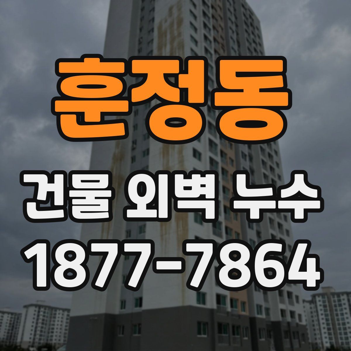 훈정동 건물 외벽 누수
