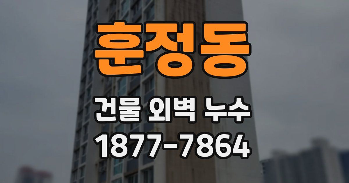 훈정동 건물 외벽 누수