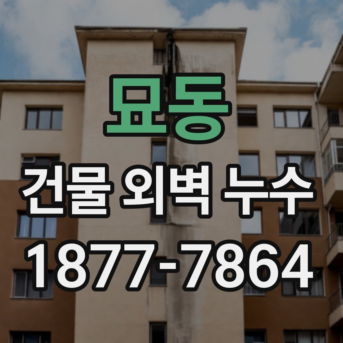 묘동 건물 외벽 누수