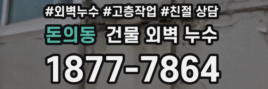 돈의동 건물 외벽 누수