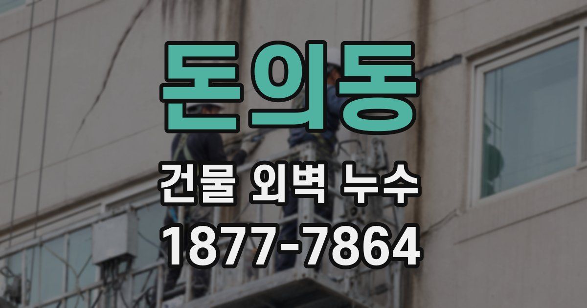 돈의동 건물 외벽 누수