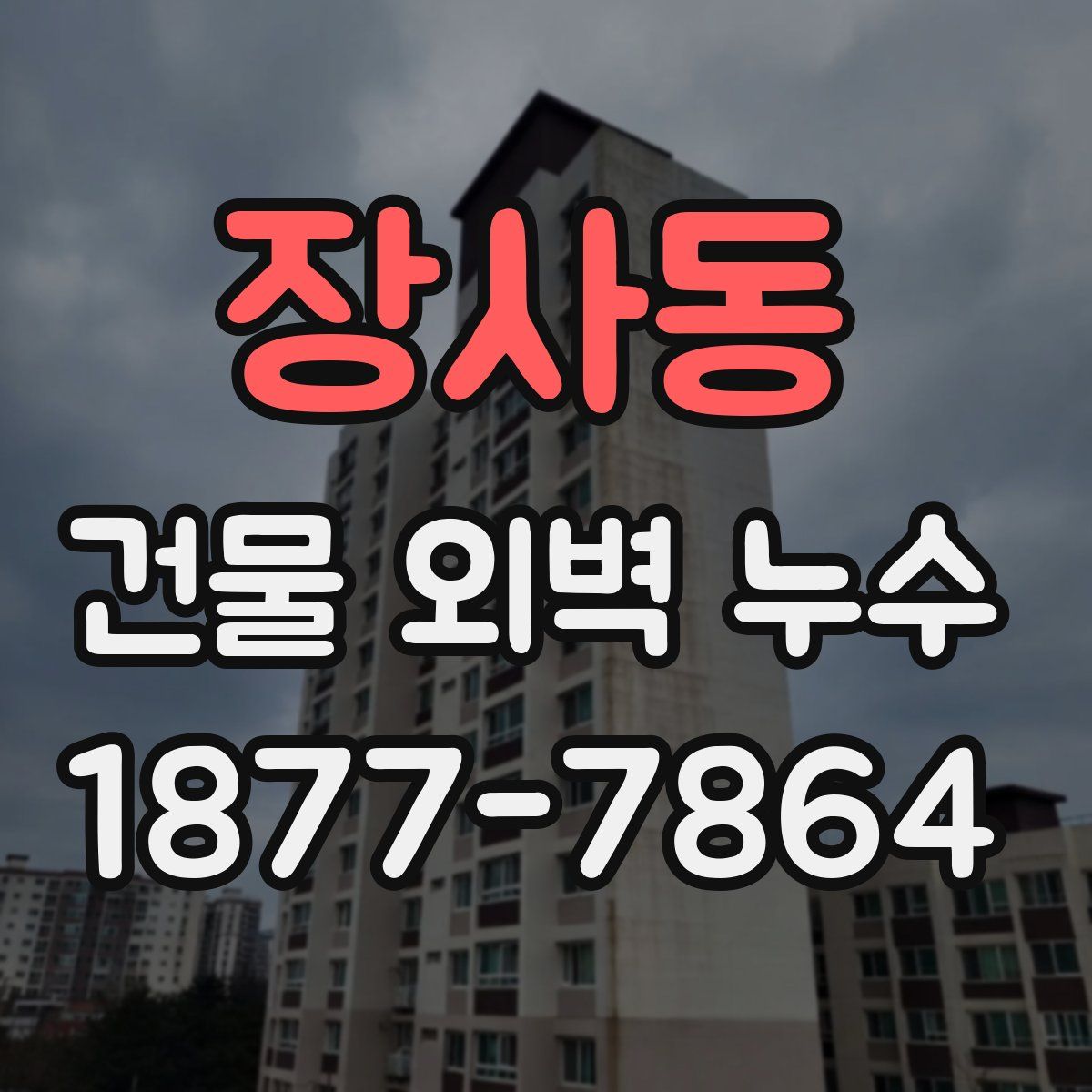 장사동 건물 외벽 누수