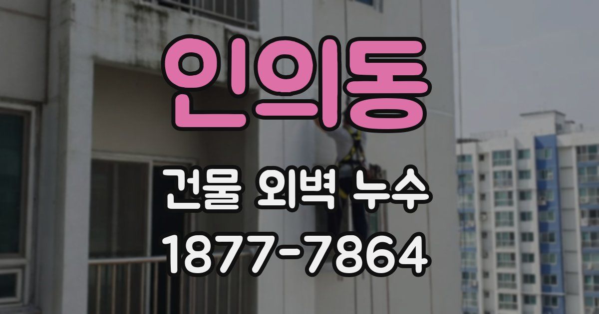 인의동 건물 외벽 누수